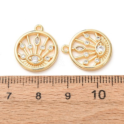Brass Pave Cubic Zirconia Pendants KK-A304-29F-G-1