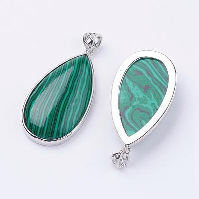 Synthetic Malachite Big Pendants G-I184-03-1
