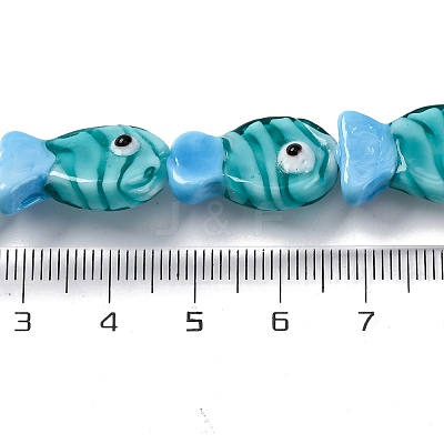 Handmade Lampwork Beads Strands LAMP-G154-07J-1
