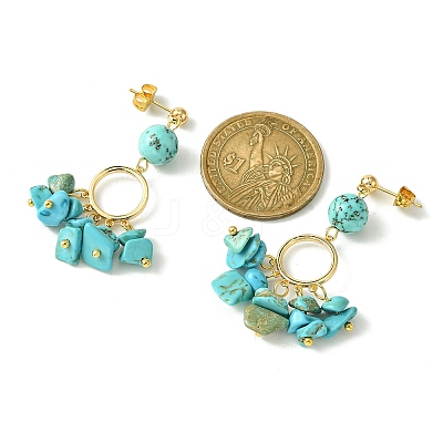 Golden Brass Ring Chandelier Earrings EJEW-TA00289-04-1