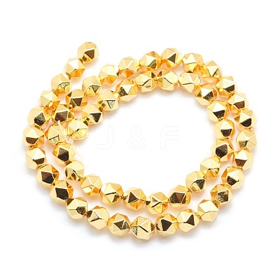 Electroplate Non-magnetic Synthetic Hematite Beads Strands G-L485-07B-G-1