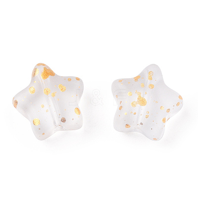 Spray Painted Glass Beads GLAA-R211-04-F03-1