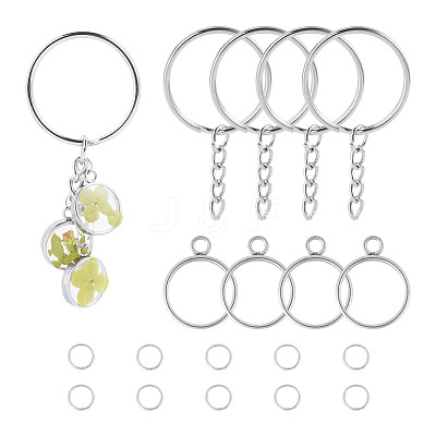 5Pcs 304 Stainless Steel Open Back Bezel Pendants STAS-TAD0001-01A-1
