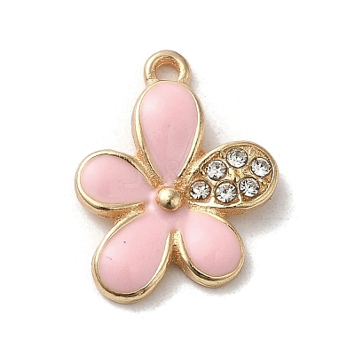 Flower Alloy Enamel Pendants ENAM-A007-02KCG-03-1