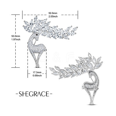 Brass Brooch JBR047A-1