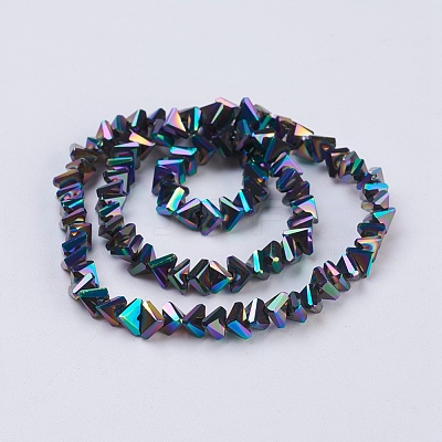 Electroplate Glass Beads Strands EGLA-J145-6mm-FP05-1