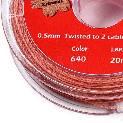 2-Ply Round Waxed Cotton Thread Cords YC-T004-01A-26-1