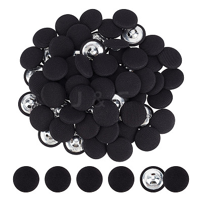 100Pcs Cloth Shank Buttons BUTT-NB0001-72C-1