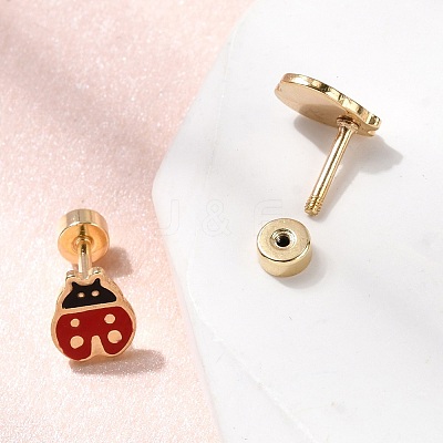 304 Stainless Steel Stud Earrings EJEW-F396-02D-G-1