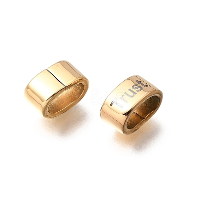 304 Stainless Steel Large Hole Beads STAS-H263-02G-01-1