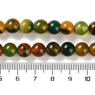 Natural Striped Agate/Banded Agate Beads Strands G-Z060-A01-B18-1