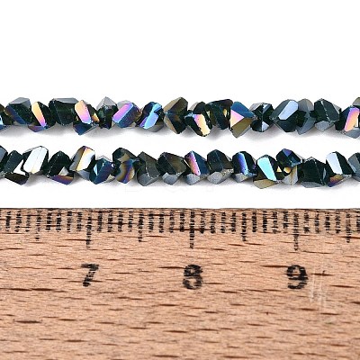 Electroplate Opaque Glass Beads Strands EGLA-Q139-01A-C17-1