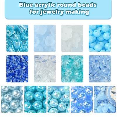 Acrylic Bead Flowers/Stars/Hearts/Bowknot OACR-FS0001-67C-1