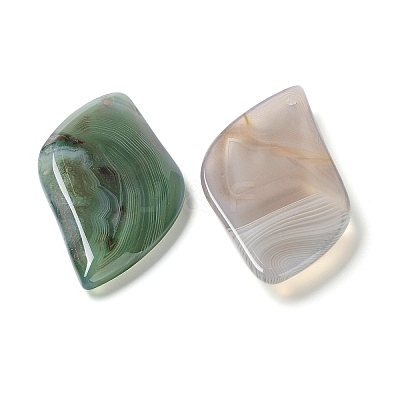 Natural Banded Agate/Striped Agate Pendants G-E601-03-1