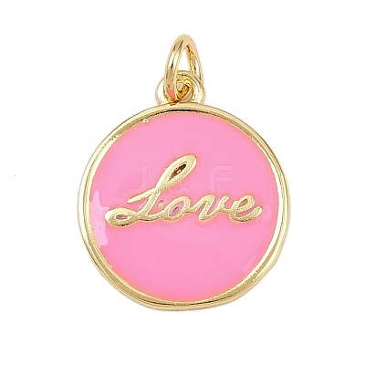 Brass Enamel Pendants KK-L251-02G-F05-1