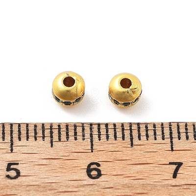 Brass Micro Pave Cubic Zirconia Beads LS-KK-R216-08G-03-1