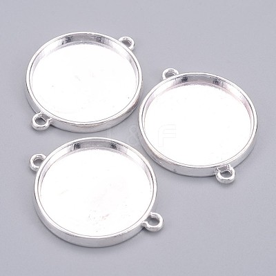 Tibetan Style Cabochon Connector Settings X-TIBE-C074-S-FF-1