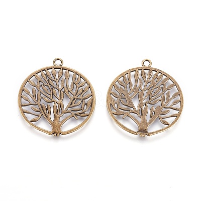 Tibetan Style Zinc Alloy Pendants TIBEP-EA11591YKG-AB-LF-1