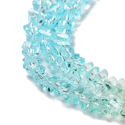 Transparent Glass Bead Strands X-GLAA-H023-03A-1