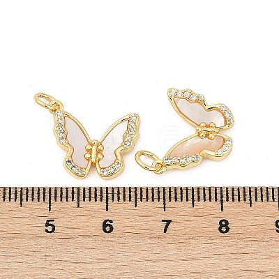 Brass Micro Pave Cubic Zirconia Pendants KK-U058-08G-01-1