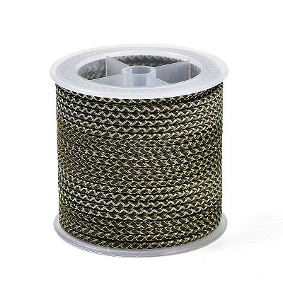 11M Polyester Braided Cord with Cotton Core & Metallic Thread OCOR-Z006-01-28-1
