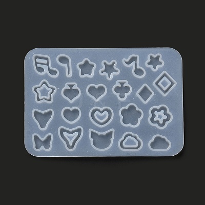 DIY Star/Heart/Flower/Music Note Shaker Filler Silicone Quicksand Molds DIY-G079-03B-1