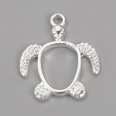 Alloy Open Back Bezel Pendants X-PALLOY-R098-62S-1