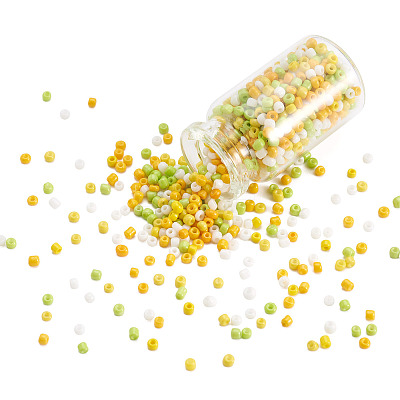 Opaque Glass Round Seed Beads GLAA-TAC0025-07A-07-1
