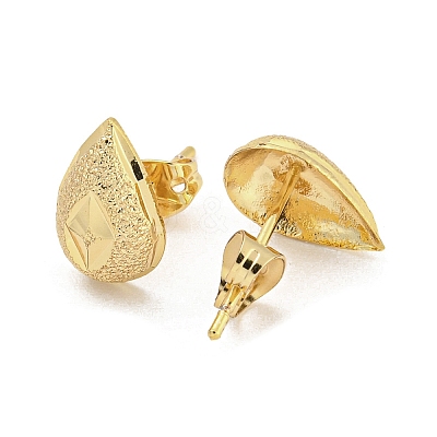 Brass Ear Studs EJEW-P261-04G-1