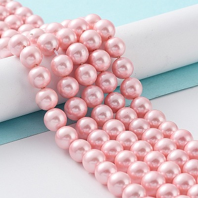 Shell Pearl Bead Strands BSHE-L025-06-8mm-1