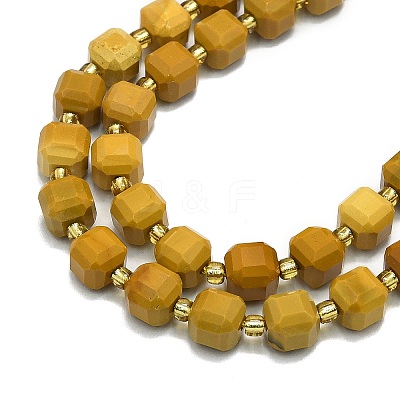 Natural Yellow Mookaite Beads Strand G-I376-D53-01-1