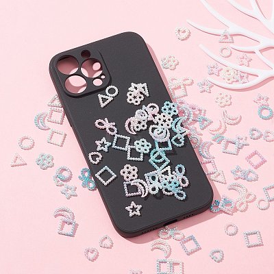 100g Spray Paint ABS Plastic Cabochons KY-CJ0001-67-1