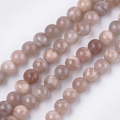 Natural Sunstone Beads Strands G-S333-6mm-038-1