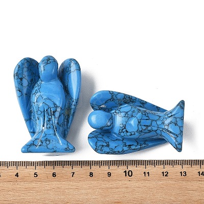 Dyed Synthetic Turquoise Carved Angle Figurines GG-CBA9C2C-A24-1