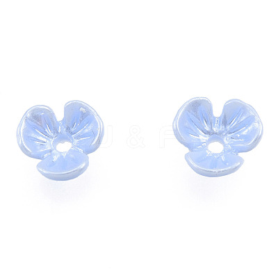 Resin Imitation Pearl Bead Caps RESI-N036-01A-01-1