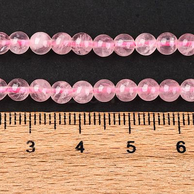 Natural Madagascar Rose Quartz Beads Strads X-G-D655-4mm-1