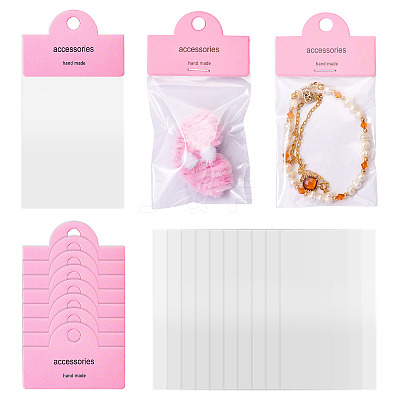 100Pcs Rectangle Clear Polypropylene Cellophane Bags CDIS-TA0001-40A-1