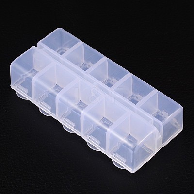 Cuboid Plastic Bead Containers CON-N007-01-1