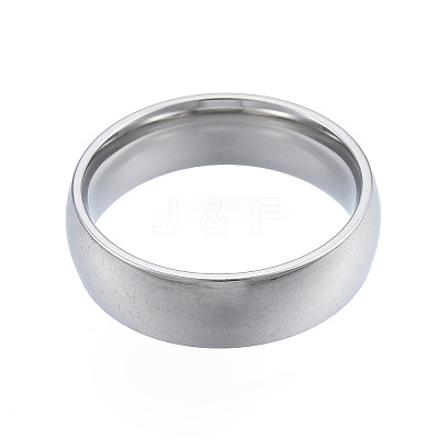 Non-Tarnish 201 Stainless Steel Plain Band Finger Ring for Women RJEW-N043-09P-1