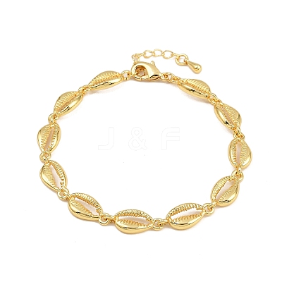 Brass Link Chain Bracelets for Women BJEW-L707-04G-01-1