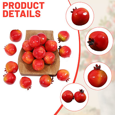 Plastic Simulation Pomegranate AJEW-WH0270-049-1