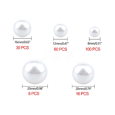 Resin Imitation Pearl Beads RESI-CA0001-06-1