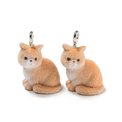 Flocky Acrylic Pendants FIND-A044-01E-1