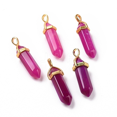 Natural Agate Double Terminated Pointed Pendants G-G902-B08-1