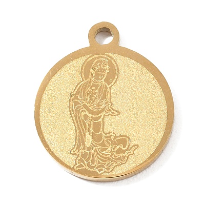 Buddhist 304 Stainless Steel Pendants SA-CBAE30B-02A-G-1