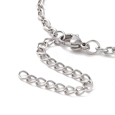 Non-Tarnish 304 Stainless Steel Cable Chain Bracelet for Men Women BJEW-E031-01P-06-1