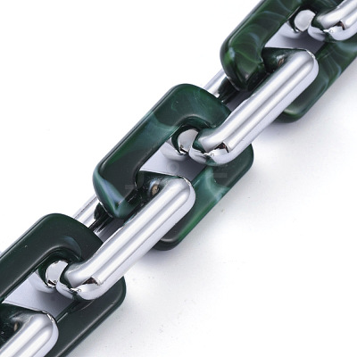 Handmade Acrylic Cable Chains AJEW-JB00674-03-1