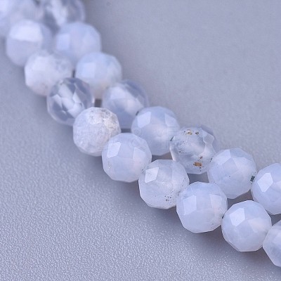 Natural Blue Lace Agate Beaded Necklaces X-NJEW-K114-B-A08-1