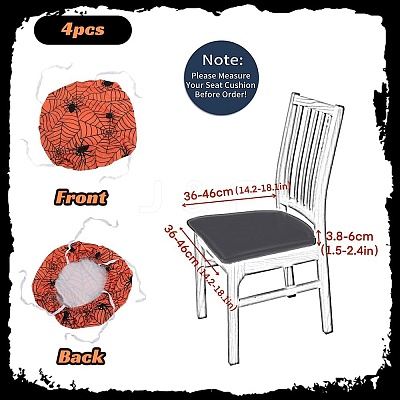 Hallowmas Polyester Chair Cover AJEW-WH20005-15B-1