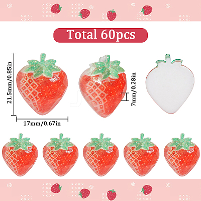 60Pcs Opaque Resin Cabochons DIY-SC0028-30A-1